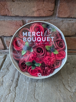 Round Red Soap Flowers