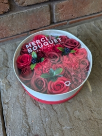 Round Red Soap Flowers